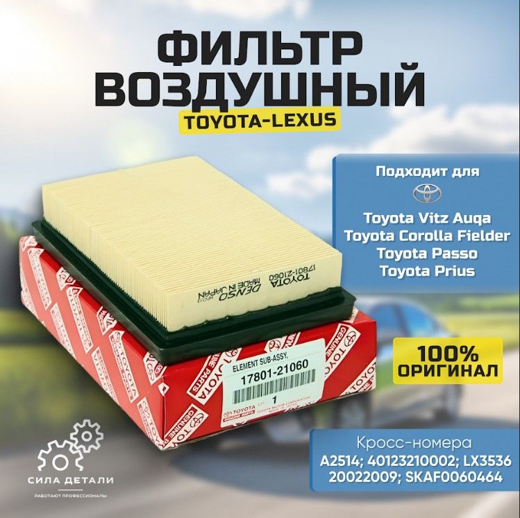 Фильтр воздушный TOYOTA / LEXUS 1780121060 — 1780121060