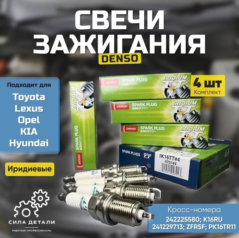 Свеча зажигания DENSO Iridium TT IK16TT — IK16TT