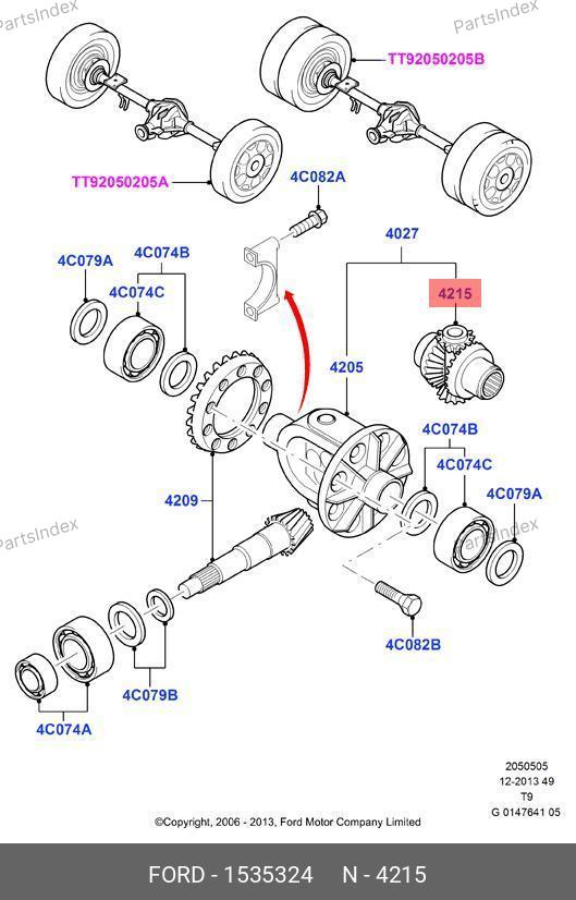 Сателлит дифференциала к-т европа — FORD 1535324 — 1535324