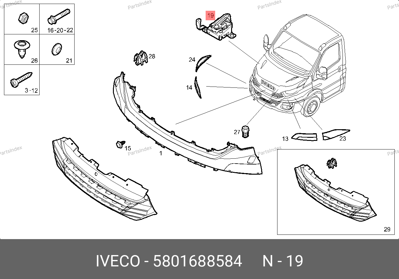 Замок капота — IVECO 5801688584 — 5801688584
