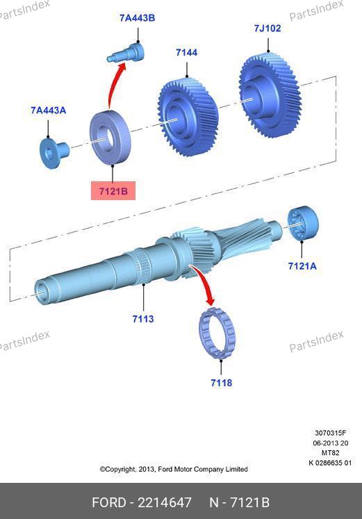Подшипник КПП промвала наруж.(шарик.)JB3R-7121-AA OTOSAN — FORD OTOSAN 2214647 1494646 — 2214647 1494646