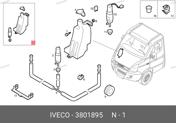 Бачок стеклоомывателя Iveco Daily 3801895 IVECO — 3801895