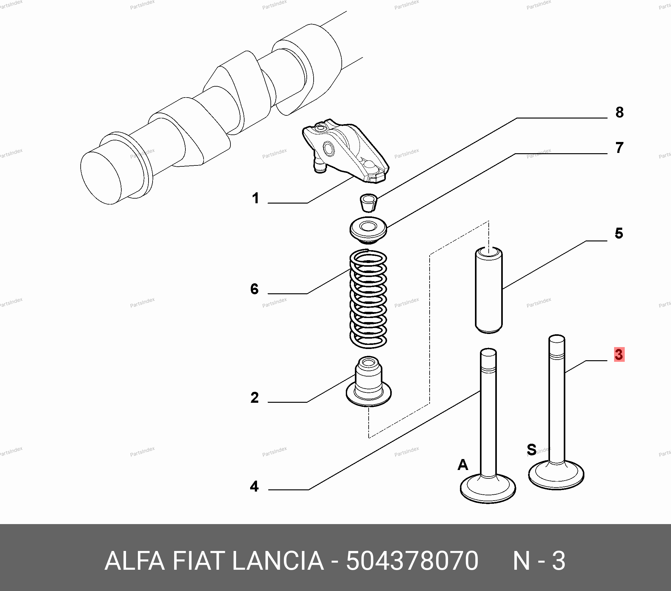 Клапан выпускной (Fiat 250) — 504378070 — 504378070
