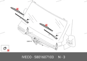 Щетка стеклоочистителя Iveco Daily (1 шт.) 5801607103 IVECO — 5801607103