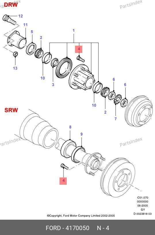 Шпилька колесная задняя M14*60 мм( TR >06, двухскат) AVM — AVM 4170050 — AVM 4170050