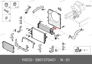 Втулка крепления радиатора и интеркуллера 5801370431 IVECO — 5801370431