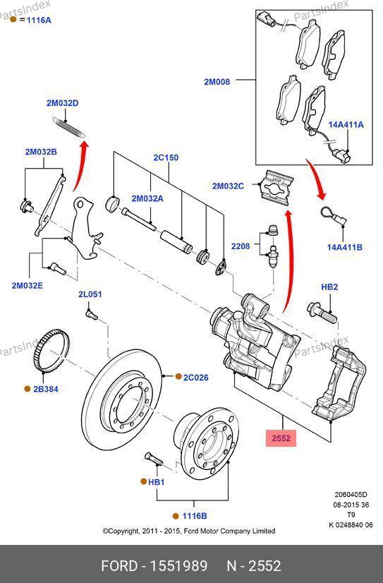 Скоба суппорта задняя 140л/с 8C1V 2B134 AA — FASE FSE 11-512-009 1551989 — FSE 11-512-009 1551989