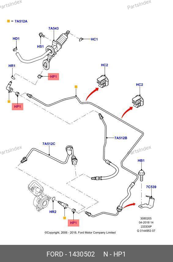 Кольцо уплотнительное ГЦС W712651 S301 — FORD 1430502 — 1430502