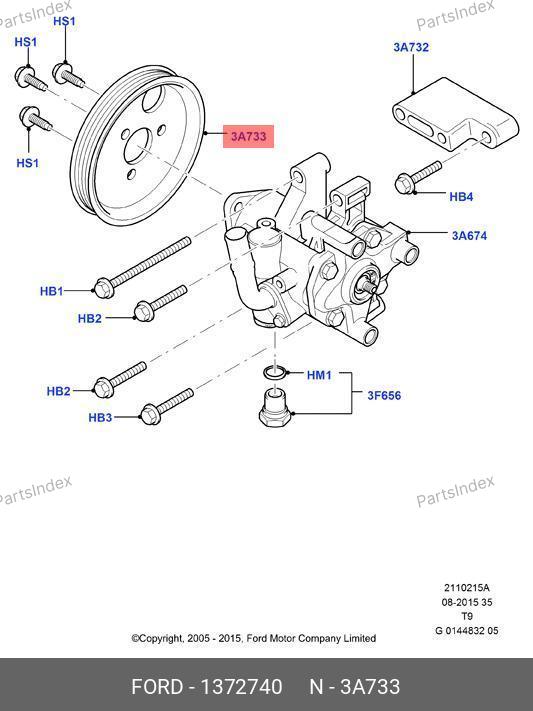 Шкив насоса ГУР Форд/Пежо PK29-3A733-AA — JMC 1372740 — 1372740