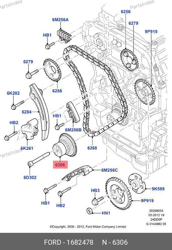 Звездочка коленвала Ford Transit (не оригинал) AVM 1682478 AVM — AVM 1682478