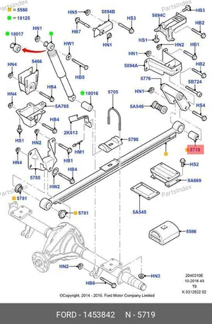 Сайлентблок рессоры Ford Transit (задний) 1453842 JMC — 1453842