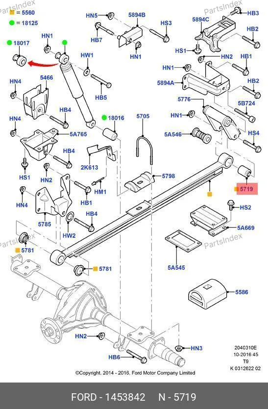 Сайлентблок рессоры Ford Transit (задний) 1453842 JMC — 1453842
