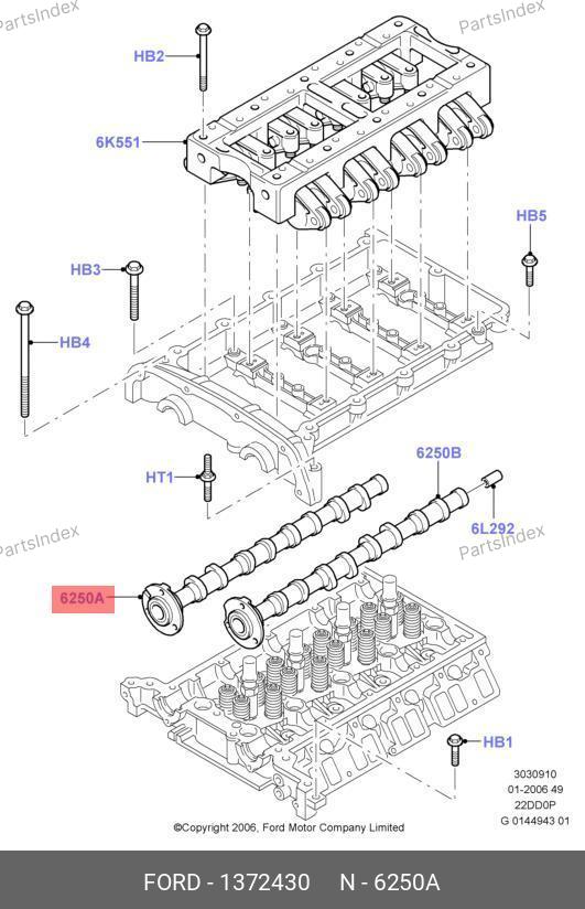Распредвал выпускной (Евро-4) — FORD 1372430 — 1372430