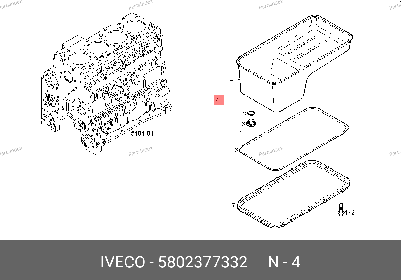 Поддон масляный — IVECO 5802377332 — 5802377332