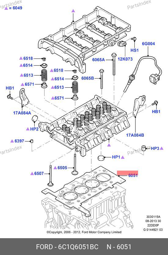 Прокладка ГБЦ (1,15) — FORD 6C1Q 6051 BC — 6C1Q 6051 BC