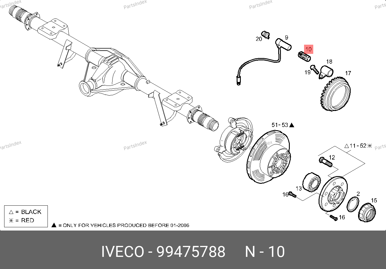 Втулка крепления датчика ABS — IVECO 99475788 — 99475788