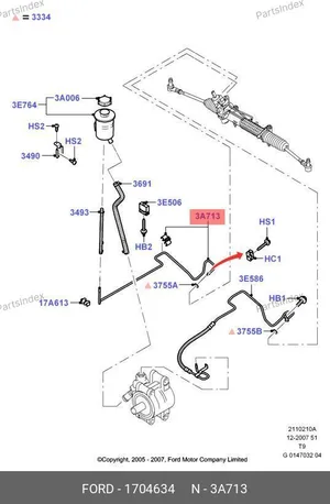 Шланг ГУР возвратный 1704634 FORD — 1704634