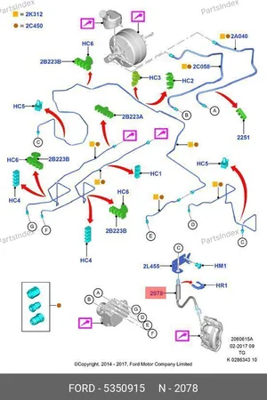 Шланг тормозной передний Tr14- — TIES F 0446 5350915 — F 0446 5350915