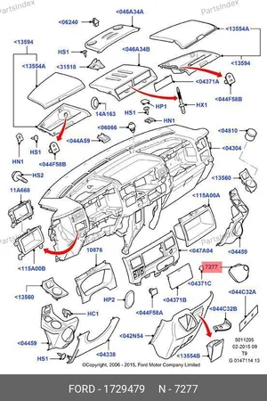 Чехол ручки КПП 6C11 7B118 AEYYJV — Ford 1729479 — 1729479