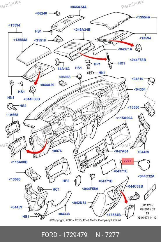 Чехол ручки КПП 6C11 7B118 AEYYJV — Ford Transit 1729479 — 1729479