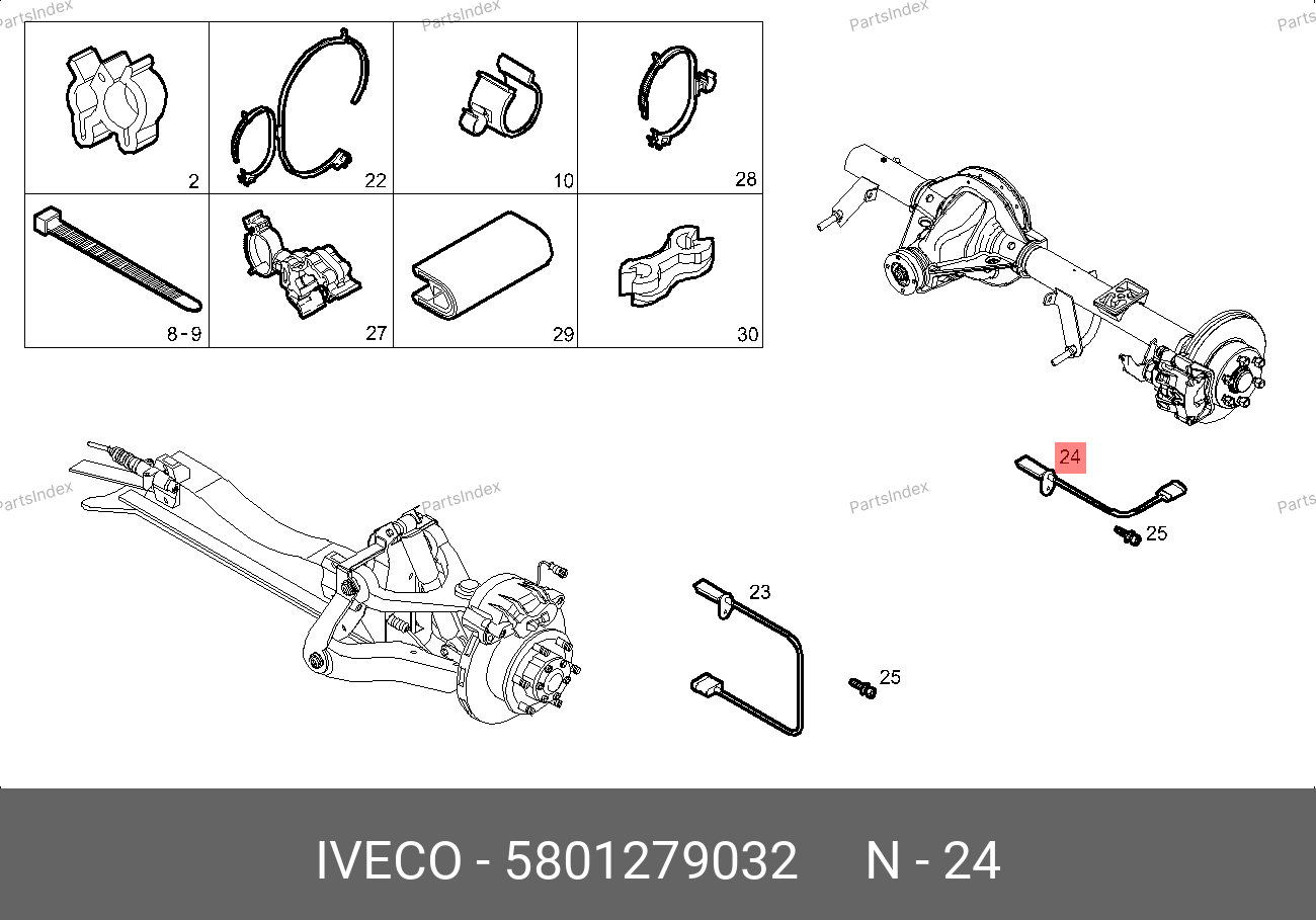 Датчик ABS задний — IVECO 5801279032 — 5801279032