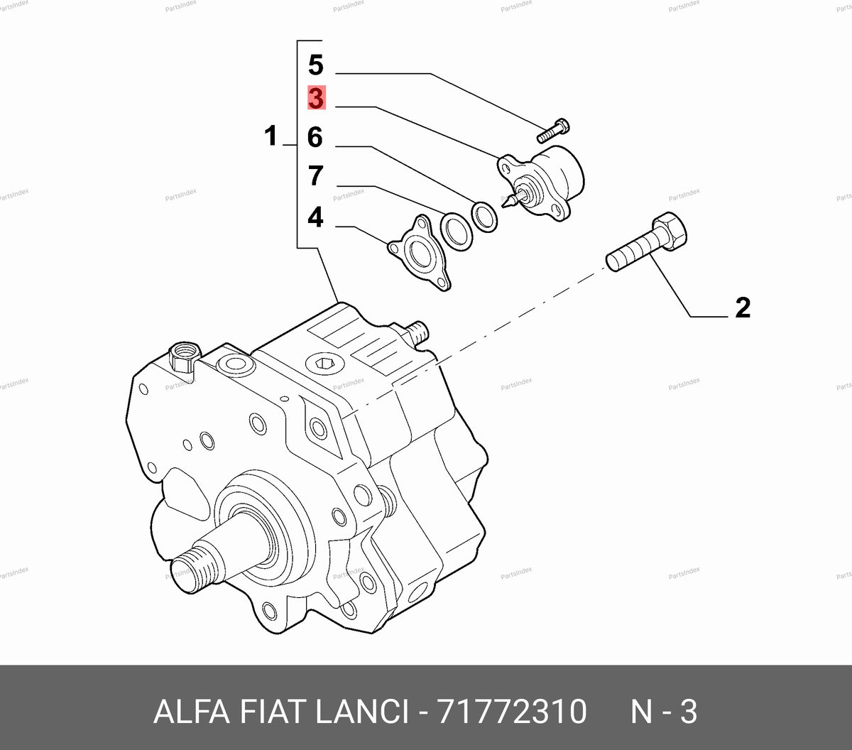 Клапан ТНВД (Fiat 290) — 71772310 — 71772310