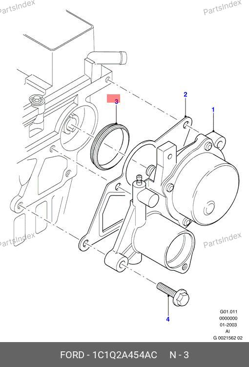 Прокладка (кольцо) вакуумного насоса — FORD 1C1Q 2A454 AC — 1C1Q 2A454 AC