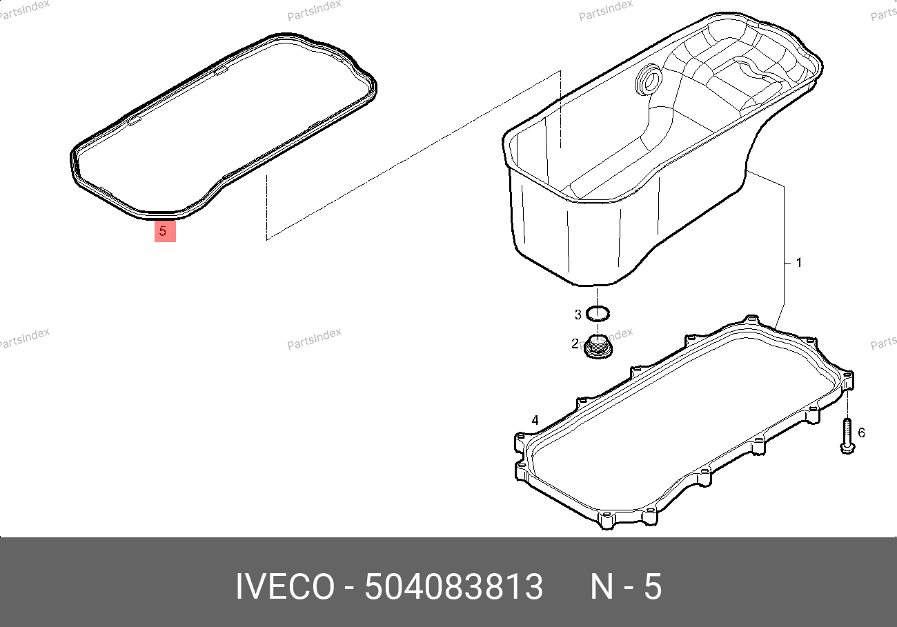 Прокладка масляного поддона (3.0) — IVECO 504083813 — 504083813