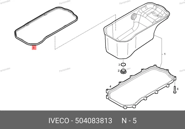 Прокладка масляного поддона (3.0) 504083813 IVECO — 504083813