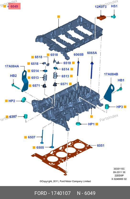 ГБЦ в сборе 2.2 евро-5 Форд, Пежо передний привод ОТОСАН — OTOSAN 1740107 — 1740107