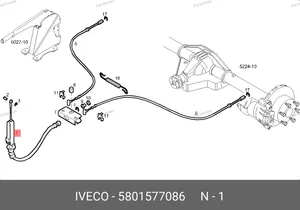 Трос ручника центральный 3.0 06г Daily (L=2680) 5801577086 IVECO — 5801577086