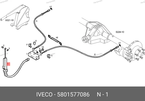 Трос ручника центральный 3.0 06г Daily (L=2680) 5801577086 IVECO — 5801577086