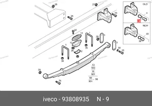 Сайлентблок рессоры задний 35C17 93808935 IVECO — 93808935