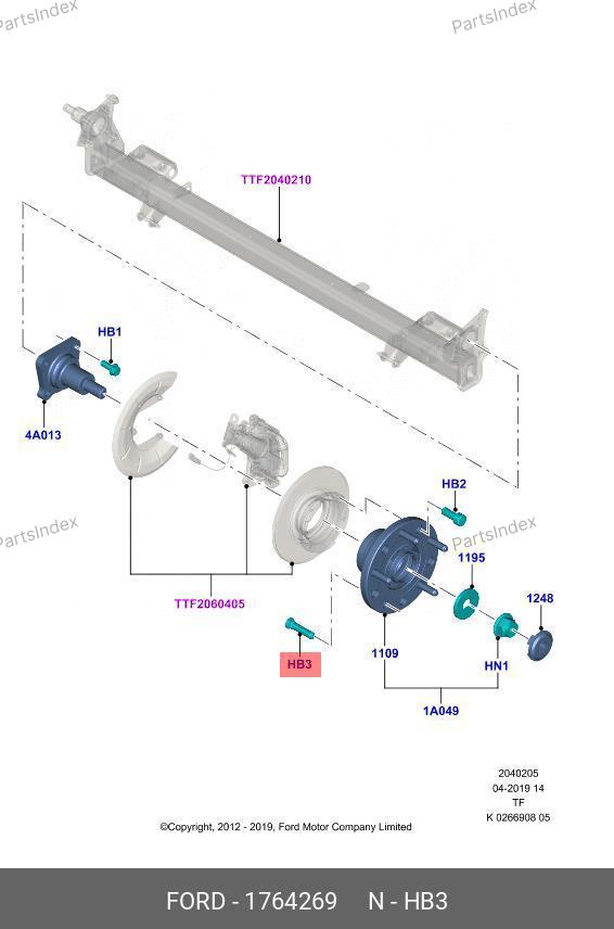 Шпилька колеса задняя M14x60мм Tr14 — FASE FSE 11-710-026 1764269 — FSE 11-710-026 1764269