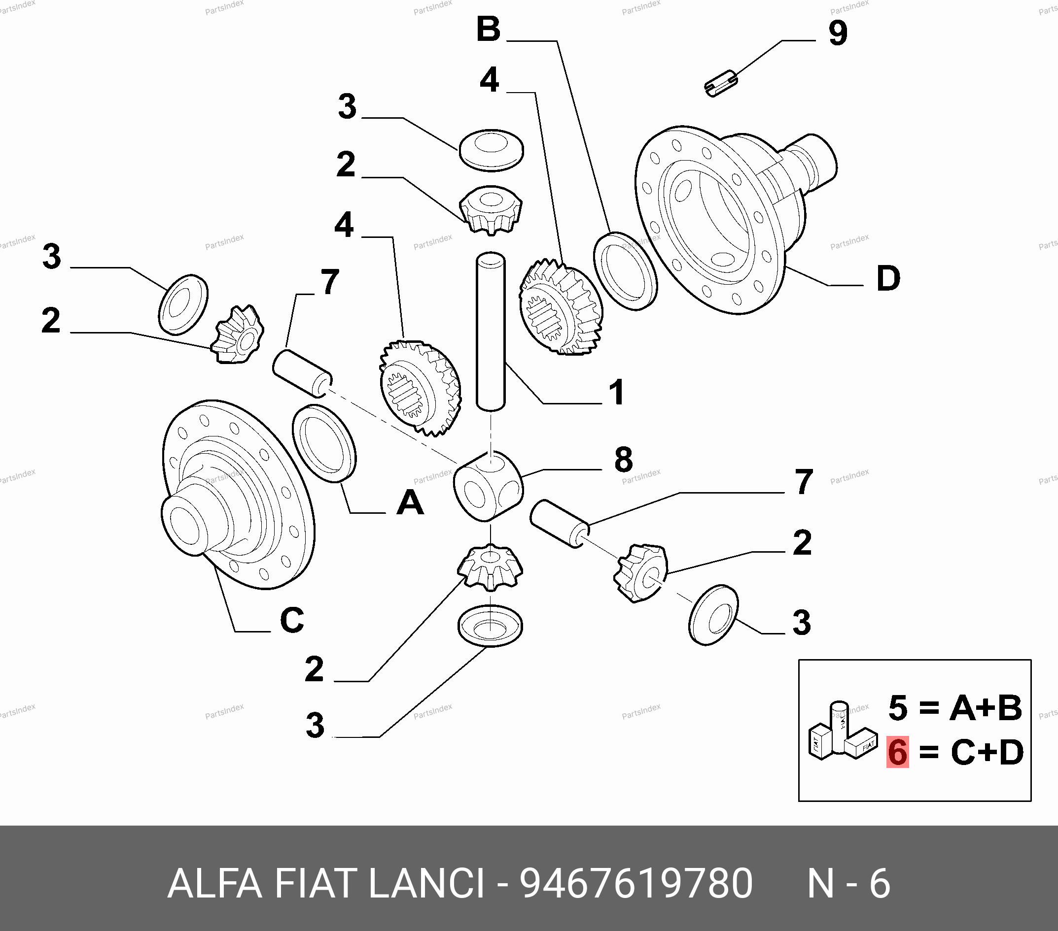 Корпус дифференциала КПП (не в сборе) — FIAT 9467619780 — 9467619780