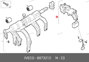 Механизм переключения передач КПП (кулиса) 8873212 IVECO — 8873212