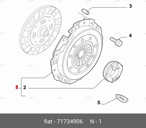 Сцепление ( 244, КПП 2 вала), (упаковка ) Fiat 71734906 OPAR — 71734906