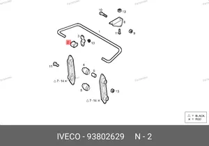 Втулка стабилизатора задняя 50c15 93802629 IVECO — 93802629