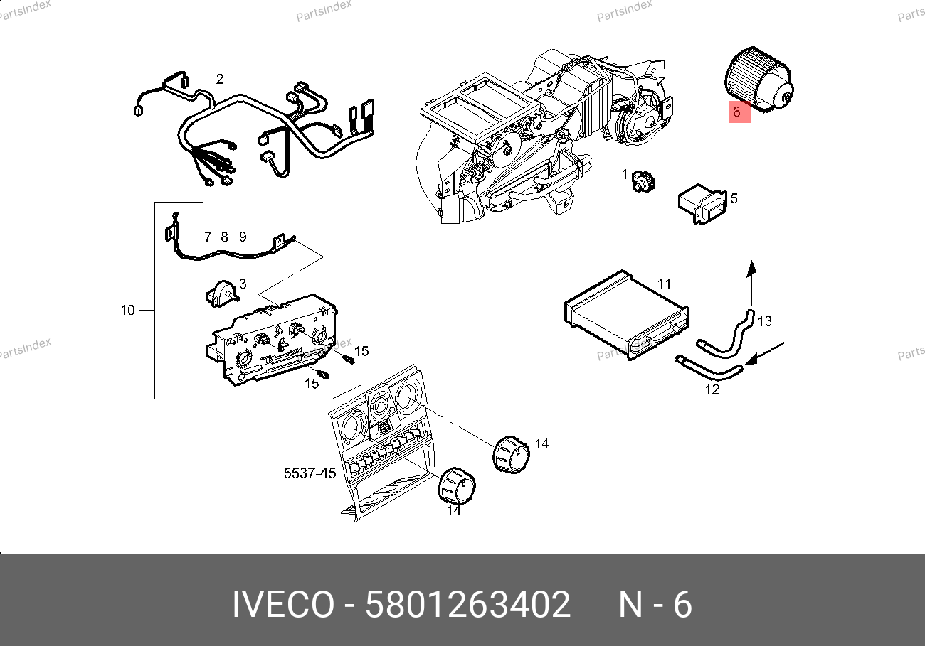 Мотор вентилятора печки — IVECO 5801263402 — 5801263402