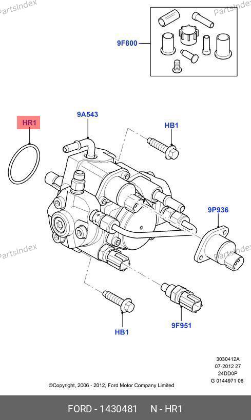 Прокладка ТНВД (кольцо уплотнительное) Евро4 — FORD 1430481 — 1430481