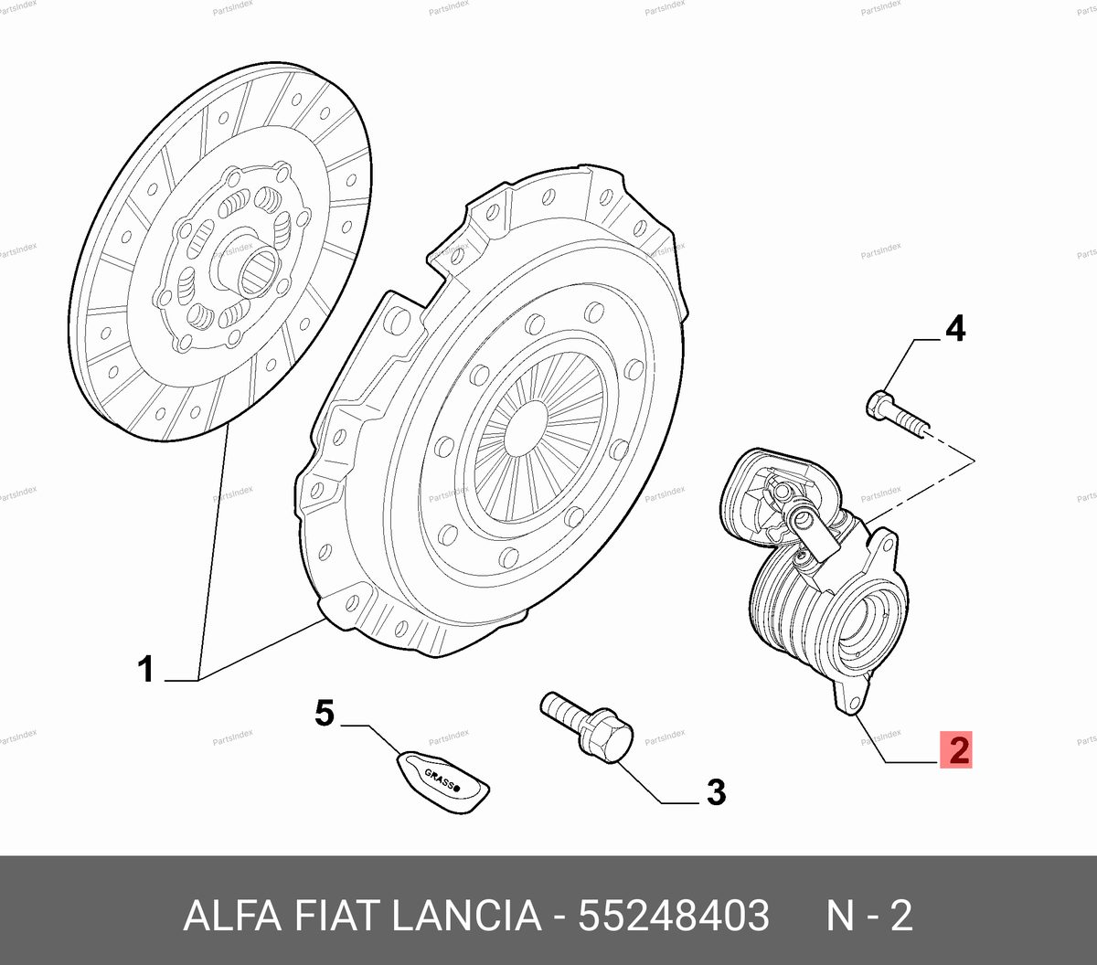 Подшипник выжимной гидравлический (Fiat 250) — 55248403 — 55248403