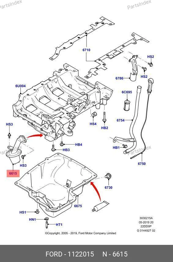 Маслоприемник Peugeot Boxer ЕВРО4 Ford 1122015 JMC — 1122015
