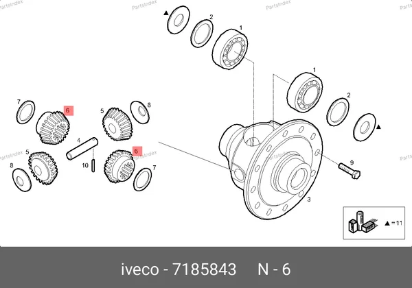 Сателлит дифференциала Iveco Daily (большой) 7185843 IVECO — 7185843