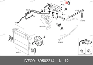 Датчик уровня охлаждающей жидкости 69502214 IVECO — 69502214