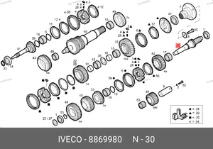 Вал КПП промежуточный 8869980 IVECO — 8869980
