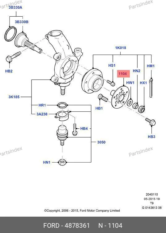 Ступица 115 л/с Ford Transit (передняя) FSE 11-724-007 4878361 FASE — FSE 11-724-007 4878361