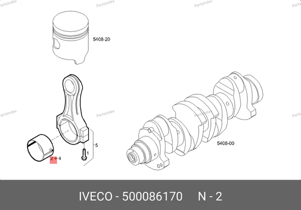 Вкладыши шатунные (1 пара) Ducato (250) 2.3JTD 2014- Euro 5-6 500086170 STD — 500086170