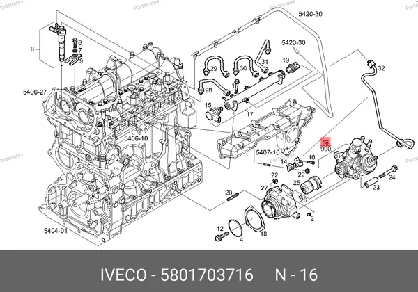 ТНВД (3.0) 5801703716 IVECO — 5801703716