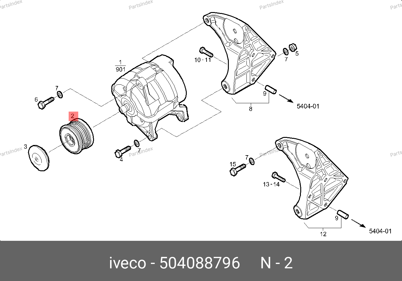 Шкив генератора — IVECO 504088796 — 504088796