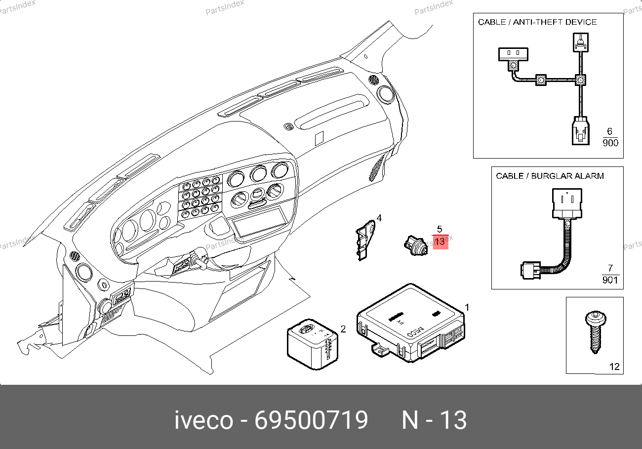 Концевик двери — IVECO 69500719 — 69500719